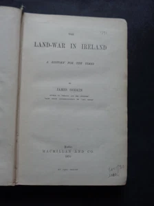 THE LAND WAR IN IRELAND: A History by James Godki / Irish Rebellion Famine 1870 - Picture 1 of 14