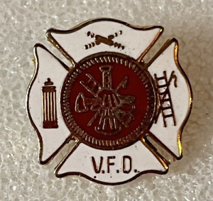 Chapeau vintage pompier croix maltaise logo VFD épingle à revers
