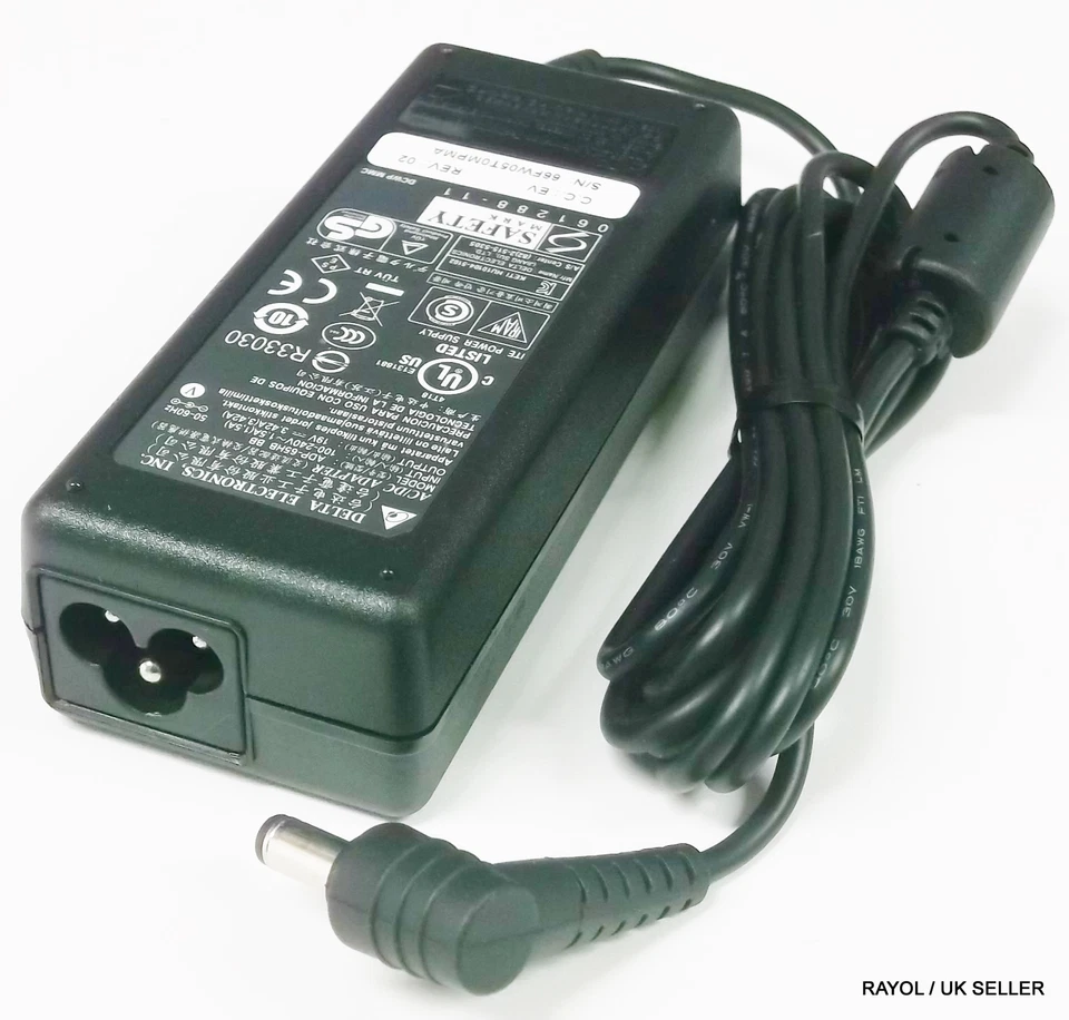 Genuine DELTA 19V 3.42A AC Adapter for Packard Bell EasyNote Notebooks, ADP-65HB - Image 1 of 1