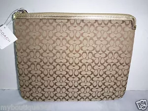COACH F61035 signature tablet iPad sleeve case new nwt - Picture 1 of 6
