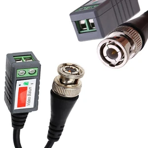 CCTV Video Balun BNC Passive Camera Coax CAT5 to UTP Transceiver Connector Cable - Picture 1 of 5