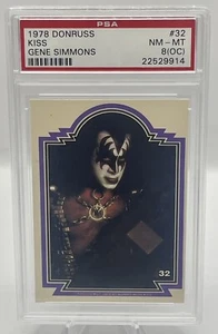 Tarjeta KISS 1978 con clasificación PSA #32 GENE SIMMONS CASI NUEVA-COMO NUEVA 8 (OC) - Imagen 1 de 6