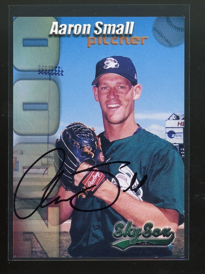 2000 Colorado SkySox AARON SMALL Signed Card autograph auto BLUE JAYS YANKEES - Image 1 of 1
