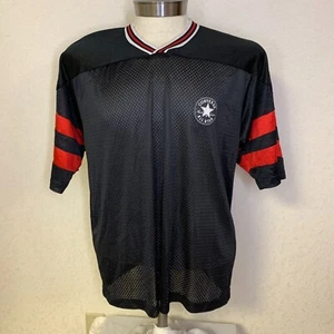 Vintage 90s Converse All Star Chuck Taylor Shirt Jersey Large Mesh Black Basketball - Bild 1 von 7