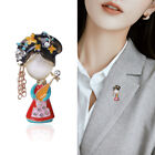 Chinese Style Exquisite Ancient Girl Lute Shape Brooch Vintage Fashion Badge Pin