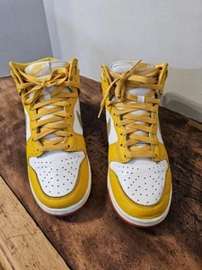 Nike Dunk High University Gold/White Sneakers W-9.5, M-8 GREAT CONDITION  - Picture 1 of 14
