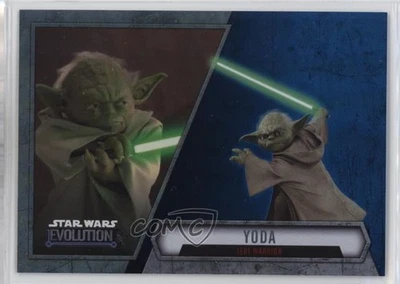 2016 Topps Star Wars Evolution Blue Lightsaber Yoda Jedi Warrior #24 1l54 - Image 1 of 3