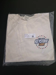 Keystone Light Beer Always Smooth Summer Promo T-Shirt, Tan Beige - Size Medium - Picture 1 of 6