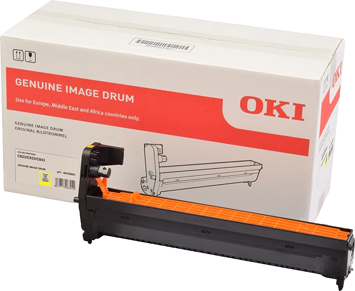 ORIGINAL OKI Tamburo giallo 46438001 C833/843 ~30000 Seiten - Immagine 1 di 1