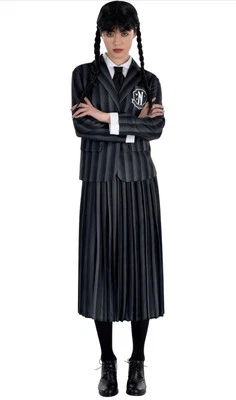 Adult Sz S 2-4 WEDNESDAY ADDAMS NEVERMORE ACADEMY UNIFORM Costume Addams Family - Image 1 of 4
