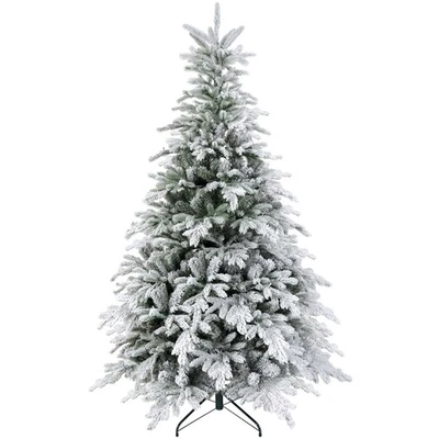 HOMCOM Albero di Natale 180 cm Innevato con 1321 Rami Ignifughi Verde - Immagine 1 di 4