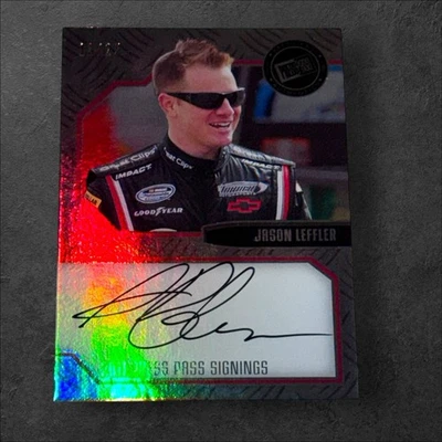 Jason Leffler PACK TIRADO NASCAR tarjeta firmada 2001 pase de prensa firmas #13/25 Foto 1 de 4