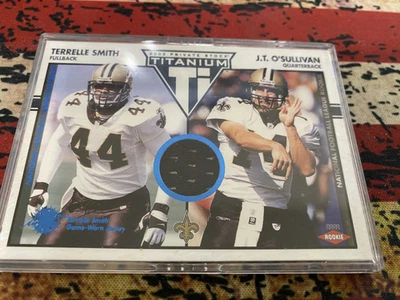 PAcific 2002 Blue Game Jersey, Terrelle Smith/T.J. O'Sullivan sn:200. NM/Better - Image 1 of 2