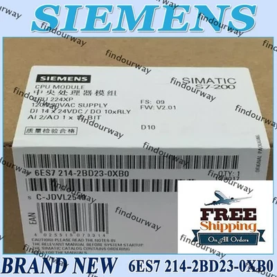 New in Box Siemens 6ES7 214-2BD23-0XB0 6ES7214-2BD23-0XB0 CPU Module FreeShip US - Image 1 of 4
