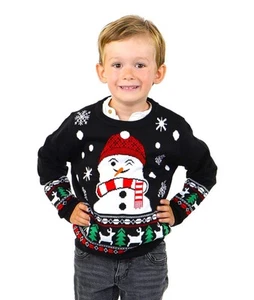 KESIS Kids Ugly Christmas Sweater - Funny Holiday Pullover for Boys & Girls - Picture 1 of 12