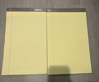 Lot Of 2 Legal Writing Pads Paper Office Depot _ Canary Yellow New - Image 1 of 2
