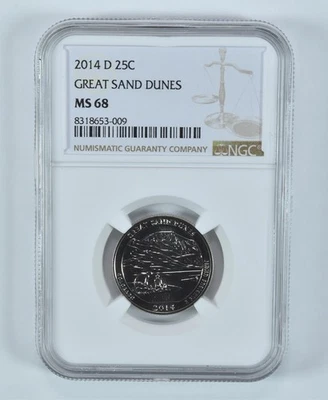2014-D Washington Quarter Great Sand Dunes America The Beautiful MS68 NGC *1679 - Image 1 of 4