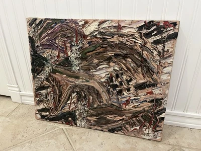 Vintage Abstract  Expressionist Oil Painting Art By Father Andrew William Vachon - Image 1 of 4