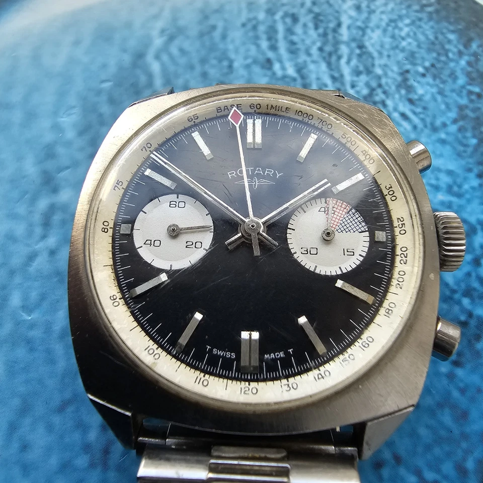 Orologio da polso uomo vintage cronografo rotante carica manuale Cal Landeron... - Immagine 1 di 1