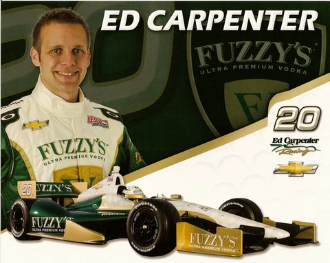 2012 ED CARPENTER "FUZZY'S" #20 IZOD INDY CAR SERIES HANDOUT / POSTCARD Cover