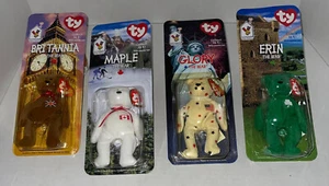 TY BEANIE BABIES MCDONALDS INTERNATIONAL BEARS SET OF 4 New in box! errors RARE - Picture 1 of 10