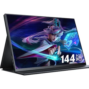 18 Zoll Gaming Monitor Tragbarer Monitore 144Hz 2K Bildschirm Für Spiel Xbox PS - Afbeelding 1 van 10