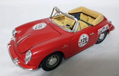 BURAGO 3231 - PORSCHE 356 B CABRIOLET RED 1961 - 126 - SCALA1/18 - 1000 MIGLIA - Immagine 1 di 4