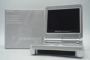 Nintendo GBA SP - AGS-101 Bright Screen - Silver - Boxed - 10KK - Picture 1 of 14