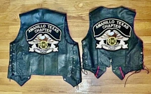 Harley Owners Group His And Hers Genuine Leather Vests (EX COND) Amarillo TX - Picture 1 of 13