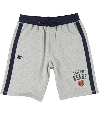 STARTER Mens Chicago Bears Athletic Sweat Shorts, Grey, Large Cover