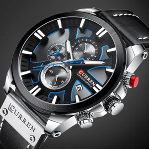 Business Analog Watch Date Quartz Waterproof Fashion Wrist Mens Watches Luminous - Picture 1 of 17