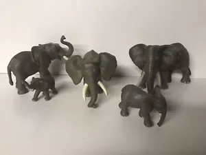 Lot Schleich elephant animaux vintage 2000 très bon état figurines - Picture 1 of 4