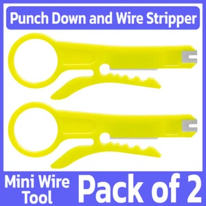 2 Pack 110 Network Wire Punch Down Tool & Cable Stripper CAT-5e/6 RJ45 RJ12 RJ11 - Picture 1 of 5
