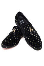Barabas Men's Rhinestone Velvet Tassel Loafer Dress Shoes SH3020