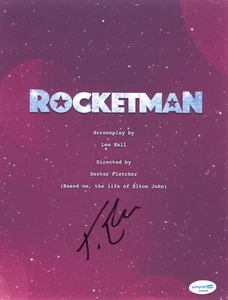 TARON EGERTON SIGNIERT ROCKETMAN KOMPLETTES FILMSKRIPT DREHBUCH mit AUTOGRAMM COA - Bild 1 von 2