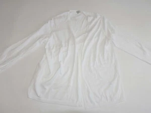 Talbots Women's Open Front Tunic Cardigan Sweater Size 3X NWT White Cotton - Picture 1 of 6