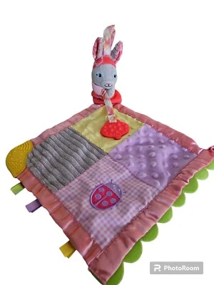  Infantino Peter Rabbit Lily Lovey 安全毯 10"x 10" 牙胶标签瓢虫 — 第 1/4 张图片
