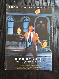 RUSH HOLD YOUR FIRE 1987 MUSIC ALBUM ADVERT 8.5X11.7" POSTER - Bild 1 von 1