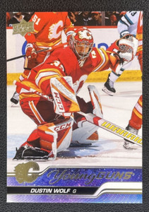 2023-24 Upper Deck Series 1 Young Guns #210 Dustin Wolf Calgary Flames SP