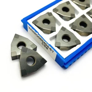 10Pcs WNMG080404 CBN-6 WNMG431 High Hardness CNC Boron Nitride Diamond Inserts - Picture 1 of 4