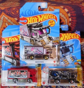 Hot Wheels RAIJIN EXPRESS '21 New Model, '22 Blue, '23 Red Regular Treasure Hunt - Picture 1 of 9
