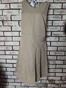 French Toast Plus Girls' Double Buckle Side Zip Khaki Beige Jumper - Picture 1 of 4