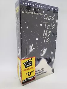 God Told Me To VHS (1976) Sammleredition, brandneu werkseitig versiegelt Horror! - Bild 1 von 4