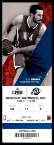 Clippers vs. Utah Jazz November 25, 2015 Ticket Stub - J.J. Redick - Picture 1 of 2