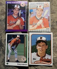 Brady Anderson Rookie Baseball Cards-Baltimore Orioles.