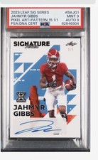 2023 Leaf Signature Series 🏈JAHMYR GIBBS Blue Pixel Art #BAJG1 Leaf RC Auto 1/1