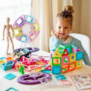 Magnet Blocks 114PC Box Toys for Girl Boy 3 4 5 6 7 8 Year Old Kid Birthday Gift - Picture 1 of 12