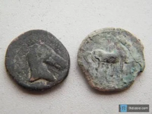 Monedas Ibericas: Cartaginesas, 2 monedas diferentes, calcos. - Picture 1 of 2