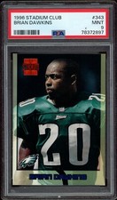 1996 Stadium Club #343 Brian Dawkins Rookie RC PSA MINT 9 HOF