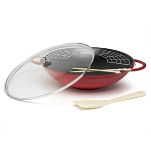 NEW Staub Wok Cherry Red 37cm/5.7L - Picture 1 of 1